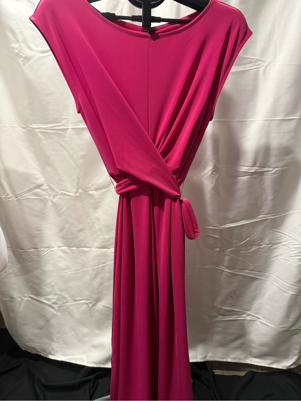Ann Taylor Fuchsia Twist-Front Maxi Dress